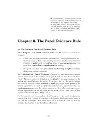 Parol Evidence Rule