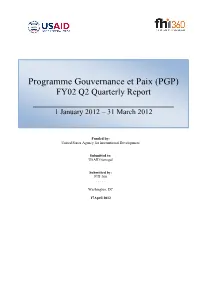 Programme Gouvernance Et Paix (PGP)