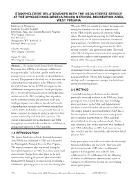 Stakeholders' Relationships with the Usda Forest Service at the Spruce