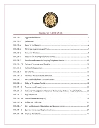 Table of Contents