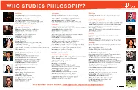 WHO STUDIES PHILOSOPHY? Created with Support from the Andrew W