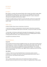 Beta-Carotene at a GLANCE Introduction