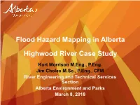 Flood Hazard Mapping in Alberta Canada