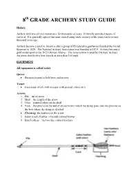 Grade Archery Study Guide