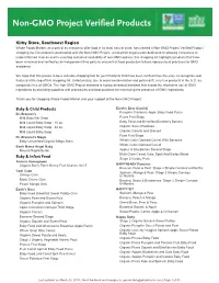 Non-GMO Project Verified Products