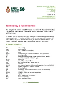 Terminology & Rank Structure