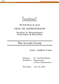 The Lorentz Group