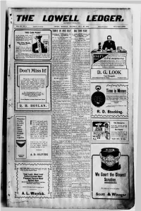 The Lowell Ledger. Independent Not Neutral