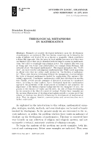 Theological Metaphors in Mathematics