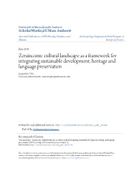 Zerain.Com: Cultural Landscape As a Framework for Integrating