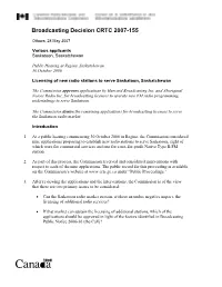 Broadcasting Decision CRTC 2007-155