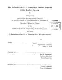 C Curves for Contact Binaries in the Kepler Catalog