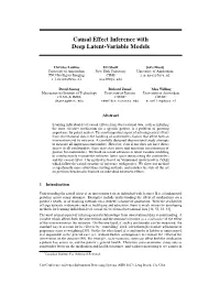 Causal Effect Inference with Deep Latent-Variable Models