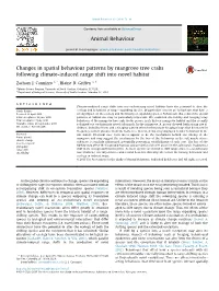 Changes in Spatial Behaviour Patterns by Mangrove Tree Crabs Following Climate-Induced Range Shift Into Novel Habitat