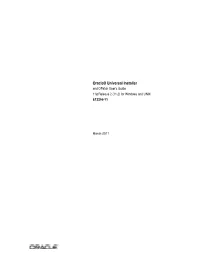 Oracle Universal Installer and Opatch User's Guide for Windows and UNIX
