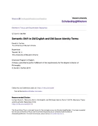 Semantic Shift in Old English and Old Saxon Identity Terms