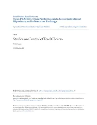 Studies on Control of Fowl Cholera T.A