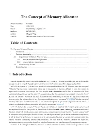 The Concept of Memory Allocator