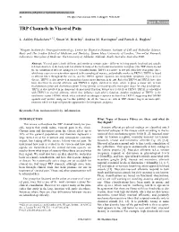 TRP Channels in Visceral Pain