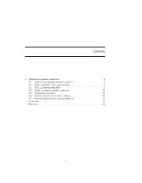 3 Uniform Random Numbers 3 3.1 Random and Pseudo-Random Numbers