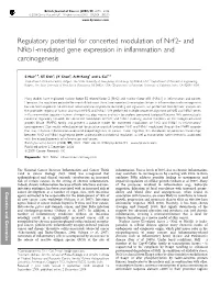 And Nfkb1-Mediated Gene Expression in Inflammation and Carcinogenesis