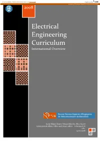 Electrical Engineering Curriculum International Overview