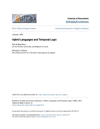 Hybrid Languages and Temporal Logic