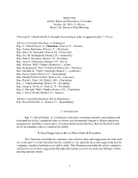 MINUTES Ad Hoc Rules and Procedures Committee October 30, 2014, 11:00 A.M