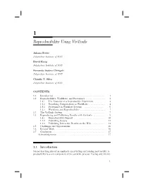Reproducibility Using Vistrails
