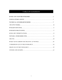 Table of Contents