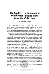 The Smiths - a Biographical Sketch with Selected Items from the Collection