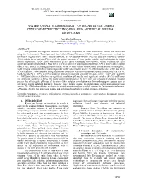 Water Quality Assessment of Muar River Using Environmetric Techniques and Artificial Neural Networks