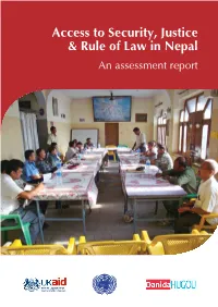 Access to Security, Justice & Rule of Law in Nepal