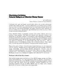 China and Southeast Asia: Progress by Bejing in an Otherwise Gloomy
