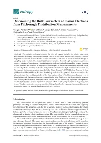 Determining the Bulk Parameters of Plasma Electrons from Pitch-Angle Distribution Measurements
