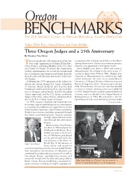 Oregon Benchmarks Fall 2005