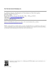 The Pragmatics of Powerlessness in Police Interrogation Author(S): Janet E