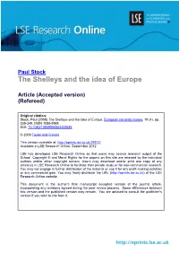 The Shelleys and the Idea of Europe