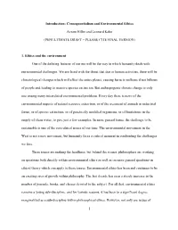 Consequentialism and Environmental Ethics Avram Hiller