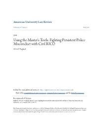 Fighting Persistent Police Misconduct with Civil RICO Steven P
