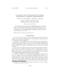 Magnetic Flux in Mesoscopic Rings: Capacitance, Inertia and Kinetics∗ J