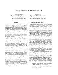 On the (Non)Universality of the One-Time Pad