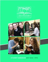Student Handbook 2017-2018 I 5778 Table of Contents