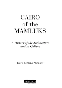 CAIRO of the MAMLUKS
