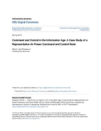 Command and Control in the Information Age: a Case Study of a Representative Air Power Command and Control Node