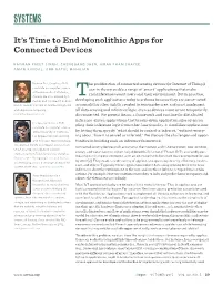 It's Time to End Monolithic Apps for Connected Devices