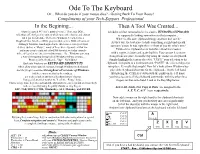 KEYBOARD SHORTCUTS Clipboard, Then Point to a Destination and “PASTE” the Selected Object(S) Which Allow You to Quickly Navigate Through Windows Via Keyboard