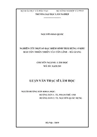 Luận Văn Thạc Sĩ Lâm Học