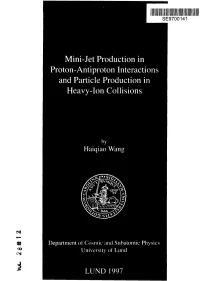 Mini-Jet Production in Proton-Antiproton Interactions and Particle Production in Heavy-Ion Collisions