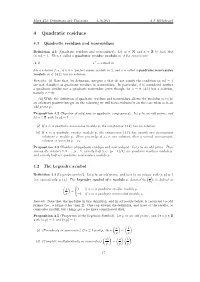 Quadratic Residues